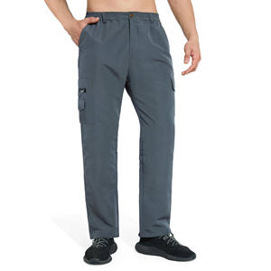Streetwear personnalisé, pantalon baggy en coton à jambes larges pour hommes, multi-poches, lavage à l'acide, soleil, pantalon cargo pour hommes, pantalon de survêtement tricoté - Product Image 3