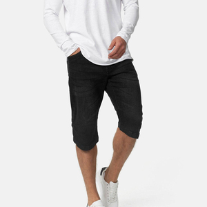New Design Top Quality <b>Men</b> Denim <b>Shorts</b> Solid Plain Color Wholesale Price <b>Men</b> Fitness Jeans <b>Shorts</b> for Online Sale - Product Image 2