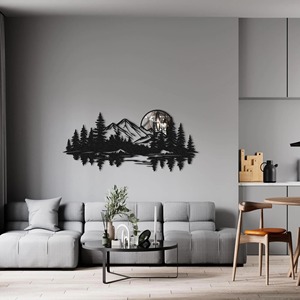 Décoration murale en métal artisanal moderne Sculpture en fer unique Tenture murale décorative élégante pour la maison Salon Chambre à coucher - Product Image 5