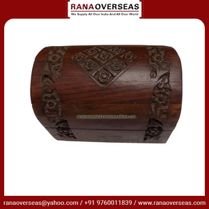 Caja de almacenamiento de joyería Feng Shui cuadrada de madera tallada a mano grabada para niñas organizador de joyas decoración del hogar - Product Image 4