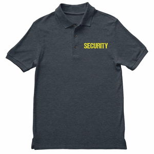 Chemise POLO unisexe personnalisée pour personnel professionnel jaune et bleu marine à manches courtes pour uniformes de sécurité d'été - Product Image 5