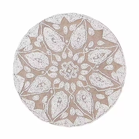 Set de table brodé personnalisé Falah International, design élégant et exclusif, vente en gros, 13x13 pouces, set de table perlé pour table à manger