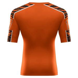 Diseños personalizados de sublimación transpirable secado rápido Anti-UV Rash Guard para BJJ MMA Jiu Jitsu Spandex/Material de nailon al por mayor alto - Product Image 5