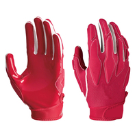 Guantes de Fútbol Americano con Diseño Nuevo, Sublimación Personalizada, Palma Antideslizante, Muñeca Cubierta con Silicona y Poliuretano, para Deportes