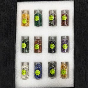 อัญมณีหยาบจากธรรมชาติ,หินขัดคริสตัลที่ต้องการกล่องของขวัญกรวดขวดหินอัญมณีบำบัด - Product Image 2