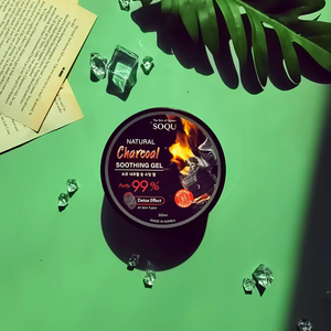 (Gel apaisant) Le gel apaisant hydratant de SOQU à effet détoxifiant affine le visage, l'extrait de charbon fournit des nutriments_k beauté - Product Image 2