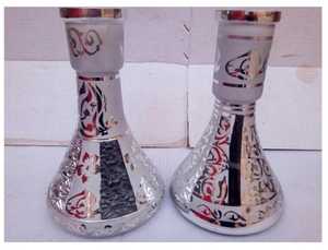 Chicha de luxe à base en verre, finition or métallisé, modèle Farida, design pharonique/arabe, prix d'usine, compatible avec toutes les marques de chichas. - Product Image 3