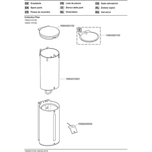 Dispensador de Loción de Plástico Keuco con Contenedor Plano, Diseño PU Alu Sil-El - Product Image 3
