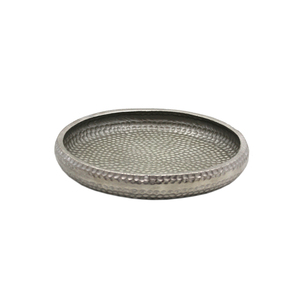 Cuisine et dessus de table personnalisés bol de forme ronde en fer couleur nickel bol de service et assiettes bols décoratifs faits à la main en vrac - Product Image 1