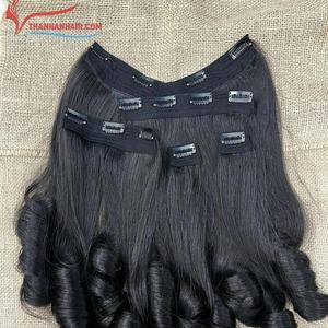 Extensions de cheveux à clips Best Choice, nombreuses textures, 100% cheveux vierges vietnamiens, prix de gros - Product Image 3