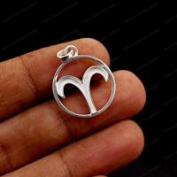 925 argent Sterling signe du zodiaque bélier lunette vierge pendentif pour insérer résine lait maternel et cendres travail cadeaux pour les amoureux de l'astrologie