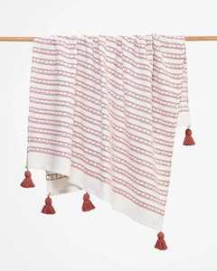 Manta de Alta Calidad para Sofá, Cama, Viajes, Hotel u Oficina, Color Sólido, 100% Algodón, con Borlas Tejidas, Ideal para Regalo - Product Image 1