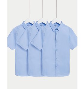 Chemises Scolaires Personnalisées OEM pour Enfants, Coupe Slim, Faciles à Repasser, en Mélange de Coton Respirant et Durable, Commandes en Gros, Prix Direct Usine - Product Image 5