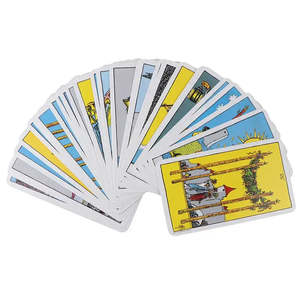 Jeu de tarot anglais Rider, tarot français traditionnel avec interprétations anglaises - Product Image 3