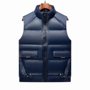Top qualité 90% blanc duvet de canard gilet 2025 hiver hommes classique solide thermique sans manches veste mâle chaud rembourré moelleux gilet - Product Image 6