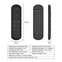 Souris Air M5 noire avec mini-clavier, double mode 5.2 et 2.4G, télécommande sans fil, prix réduit, rétroéclairage, matériau plastique