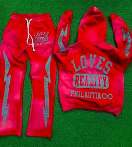 Conjunto Deportivo de Sudadera y Pantalones para Hombre, Chándal con Capucha y Pantalones, Ropa Deportiva Urbana Hip-Hop, Chándal de Algodón para Hombre - Product Image 1