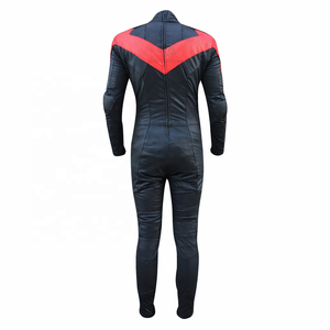 Traje de cuero genuino con textura de tela elástica, unisex para adultos, de una pieza. - Product Image 3