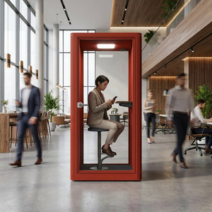 Cabina Telefónica Moderna Insonorizada para Oficina, Cabina Acústica <span class=keywords><strong>de</strong></span> Privacidad para 1 Persona, Sala Silenciosa, Cabina <span class=keywords><strong>de</strong></span> Llamadas Interior, Espacio <span class=keywords><strong>de</strong></span> Trabajo Insonorizado - Product Image 1
