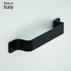 Moderno ADELE acrílico transparente respetuoso con el medio ambiente muebles de baño de lujo duradero ahorro de espacio toallero con almacenamiento hecho Italia - Product Image 3