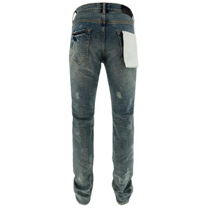 Pantalón vaquero informal para hombre Mezcla de algodón Estilo vaquero Ideal para el trabajo Personalización informal y de moda callejera disponible - Product Image 2