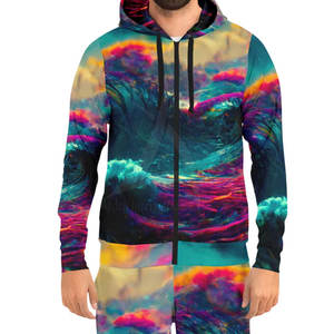 Chándales Deportivos Cómodos y Ligeros para Invierno, con Capucha, Casuales, Lisos, Sublimados, de Alta Calidad, con Cremallera Completa, Tela Personalizada - Product Image 4