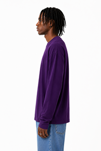 Chemise Homme Manches Longues 100% Coton Anti-Boulochage Qualité Italienne Premium Molo 68 Violet Printemps-Été Décontractée 180g ODM - Product Image 3