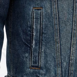 Service OEM haut de gamme, dernier design, vente en gros, jeans pour femmes en denim uni, manches à un seul bouton, lavés, automne, vente chaude, mode - Product Image 5