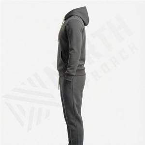 Ensemble de survêtement unisexe avec sweat-shirt et pantalon de jogging, pantalon cargo, survêtement, ensemble 2 pièces, vêtements de sport personnalisés pour hommes, vêtements de sport pour la salle de sport - Product Image 3