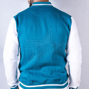 Vêtements décontractés pour hommes Qualité supérieure Veste Letterman en laine/coton respirante Col montant Vêtements en gros - Product Image 3