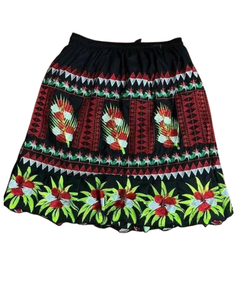 Jupe en coton brodée florale pour femmes, tenue de fête d'été décontractée imprimée pour la plage et la rue, jupe brodée en gros - Product Image 5