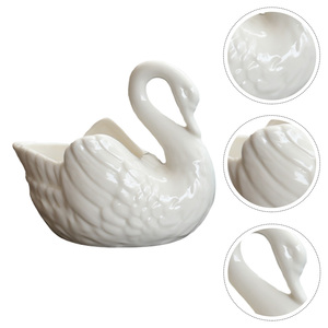 Maceta Cisne Planta Cerámica Suculenta Animal Flor Estatuilla Estatua Cactus Pequeño Contenedor Decoración del hogar Adornos - Product Image 6