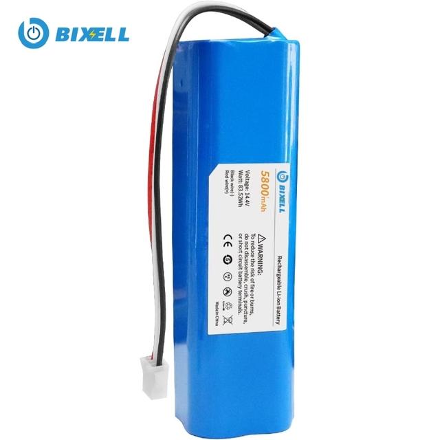 BIXELL BL-18650 18650 4S2P 14.4V 5800mAh Lithium Ion Battery Pack 10-20A Smart BMS for Robot Vacuum Cleaner Compatible Various