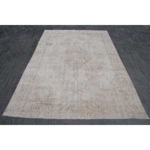 Vintage Turkish Oversize Rug 8.8x12.7 ft, White <b>Brown</b> Southwestern Rug - Product Image 1
