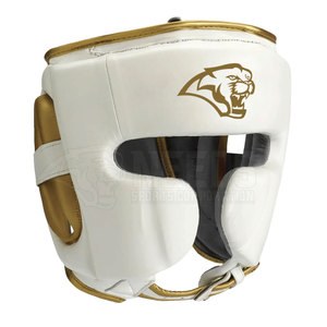 Alto profesional mejor equipo de cabeza de boxeo patrón de impresión atractivo MMA entrenamiento protector bucal hecho de cuero de alta calidad precio bajo - Product Image 3