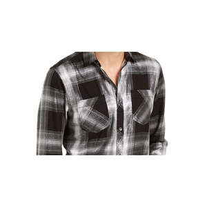 INC International Concepts Camicia Casual da Uomo in Flanella Grigia Taglia XXX-Large, 100% Cotone con Design a Quadri Metallizzati - Product Image 2