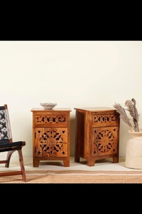 ตู้ไม้เนื้อแข็งแบบเรียบง่ายพร้อมลิ้นชักเก็บของขนาดใหญ่ส่วนเปิดสำหรับแสดงหนังสือห้องนั่งเล่นใช้ในโรงพยาบาลและโรงเรียน - Product Image 3