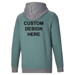 Sweats à capuche automne et hiver hommes sweats à capuche polaire coton tissu impression personnalisée broderie Logo fermeture éclair sweat à capuche décontracté pour hommes - Product Image 2