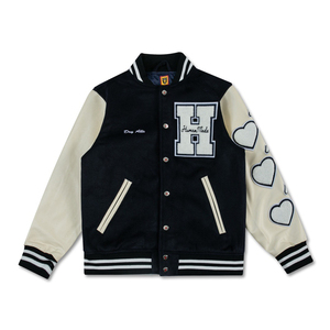 Veste Letterman grande taille en polyester avec patchs en chenille de qualité personnalisée logo brodé pour hommes femmes veste inspirée du basket-ball - Product Image 3