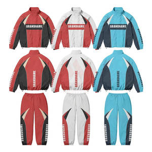 Survêtement coupe-vent d'hiver personnalisé pour homme, fermeture éclair, deux pièces, respirant, léger, nylon/polyester, avec couleurs et logo personnalisés - Product Image 5