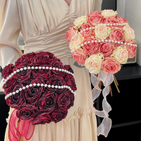 Bouquet de mariée Monet Garden à tenir à la main, arrangement de fleurs artificielles en soie pour mariage, fiançailles, fête, cérémonie de mariage