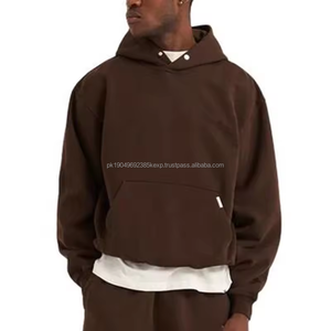 Sweat-shirts bleus personnalisés pour hommes, lourds, vierges, impression puff, streetwear, décontractés, surdimensionnés - Product Image 2