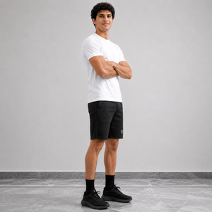 Pantalones Cortos de Baloncesto Dominance Performance Negros con Logotipos Estampados en Relieve con Pedrería - Product Image 4