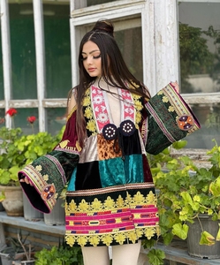 Salwar Kameez Tradicional Afgano Bordado en Seda y Algodón para Mujer, Vestido de Terciopelo Hecho a Mano para Bodas y Fiestas, Talla Personalizada, Alta Calidad - Product Image 6