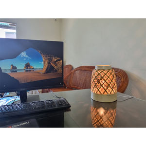 Marco de bambú antiguo para restaurante, mesita de noche, dormitorio, sala de estar, lámpara colgante de bambú, vintage, hecho en Vietnam - Product Image 6