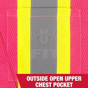 Gilet de sécurité à logo personnalisable unisexe en polyester haute visibilité matériau réfléchissant poches multiples pour une sécurité pratique - Product Image 4