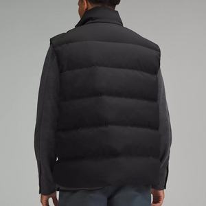 Logo personnalisé OEM sans manches à capuche bulle doudoune gilet veste gilets chaud hiver hommes gilet pour hommes - Product Image 3