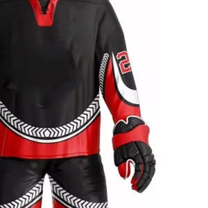 ¡Fabricante directo! Conjuntos de uniformes de hockey con logotipo personalizado estilo OEM con impresión por sublimación personalizada a precio de fábrica competitivo - Product Image 5