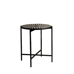 โต๊ะข้างตกแต่งบ้านและสำนักงานที่ทันสมัยทำด้วยมือแบบคลาสสิกพร้อมเคลือบแป้งสีดำ - Product Image 4