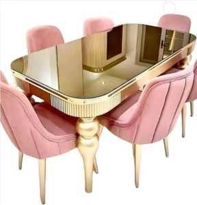 Ensemble de salle à manger, table et chaises de salle à manger, table de salle à manger de luxe, table de salle à manger en bois massif - Product Image 5